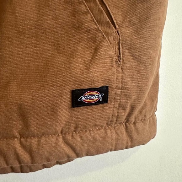 Dickies Stonewashed Duck Carpenter Fleece Lined Vest - Large - Picture 2 of 3